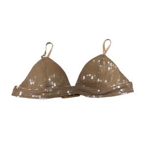 JLUXLABEL Sparkling Tan Sequin Bralette